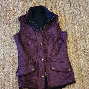 Barbour eggplant vest, US 6